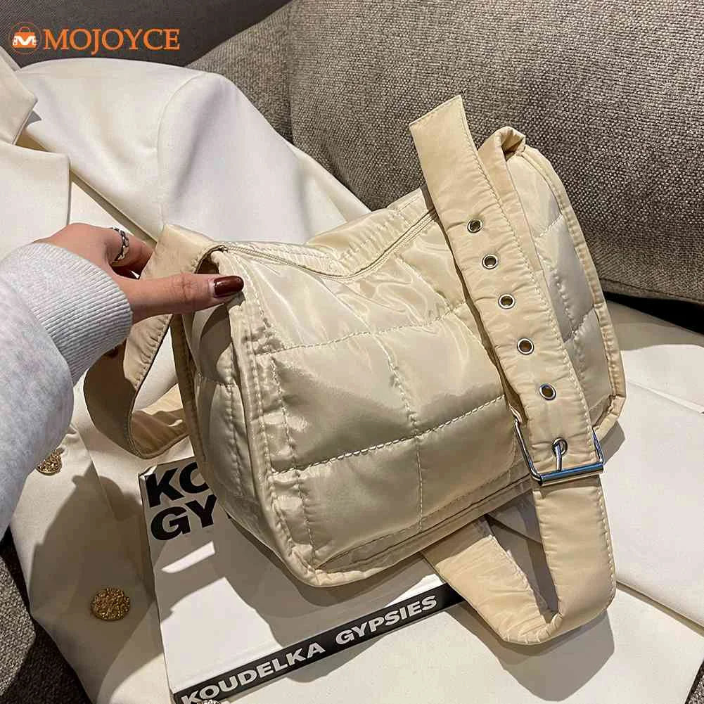 Women's Quilted Handbag Purse Cotton Padded Shoulder Bag