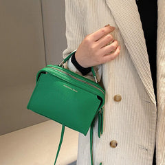 Green PU Leather Handbag Shoulder Crossbody Bags Small Totes