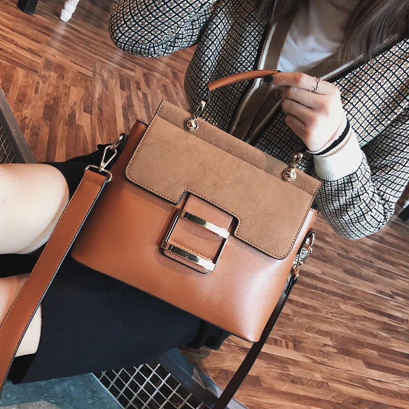 Vintage PU Leather Handbags Shoulder Bags Crossbody Bags for Women