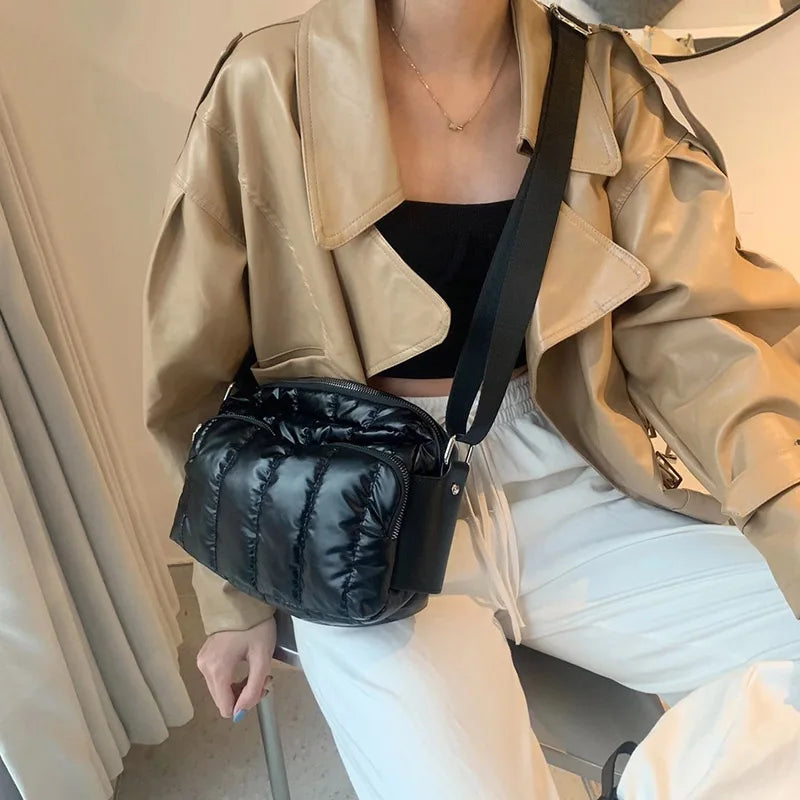 Winter Cross body Down Bag Space Cotton Shoulder Bags For Women Handbag