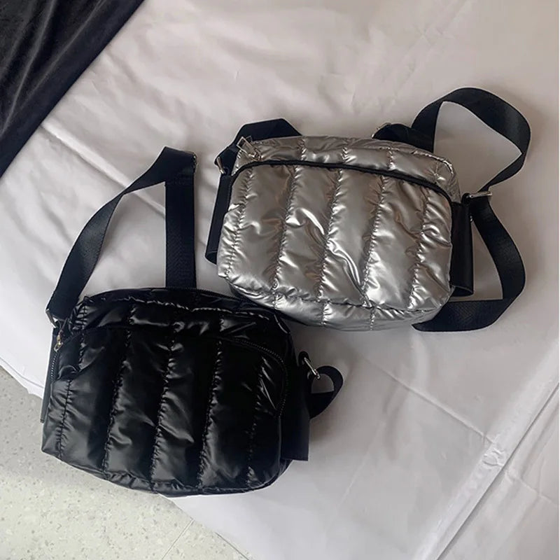 Winter Cross body Down Bag Space Cotton Shoulder Bags For Women Handbag