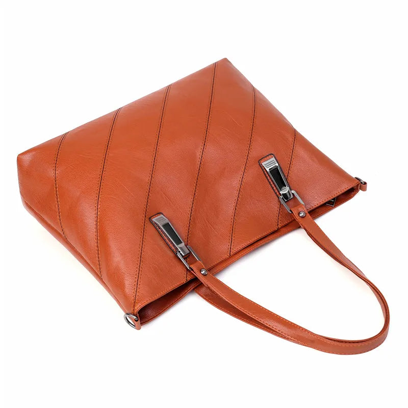 Women Leather Handbags 3 Sets Clutch Shoulder Bags Purse