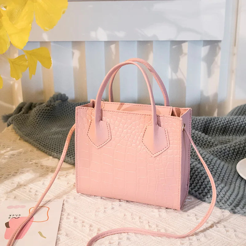 Women's Crocodile Pattern Crossbody Bag PU Leather Shoulder Tote