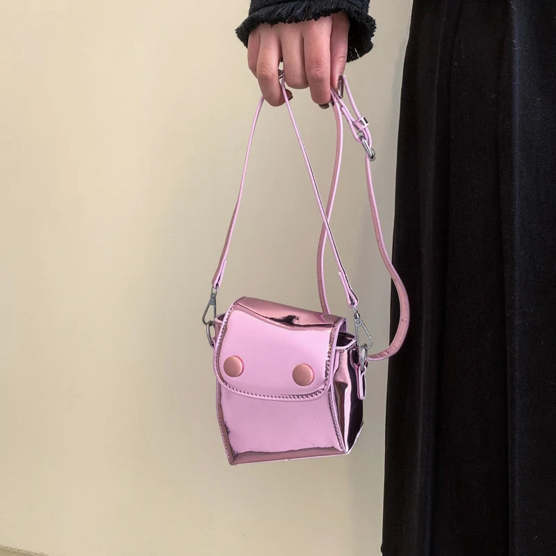 Bright Leather Shoulder Bag for Women