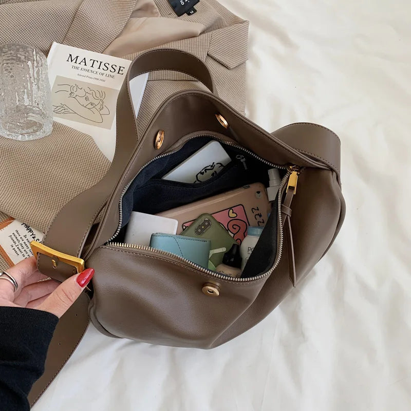 Soft Leather Shoulder Bag for Women Casual Handbags