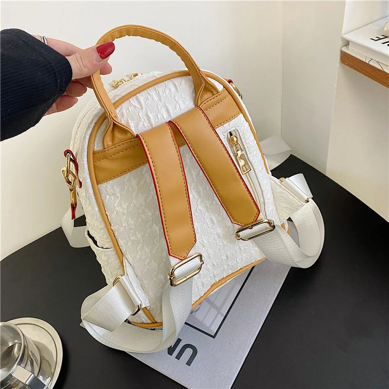 Stylish Mini Ladies Backpack with Hair Ball