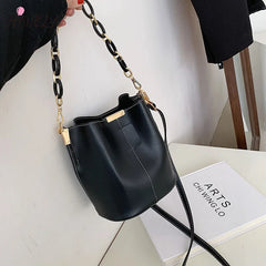 Oval Chain Handbag Bucket Bag Shoulder Diagonal Bag