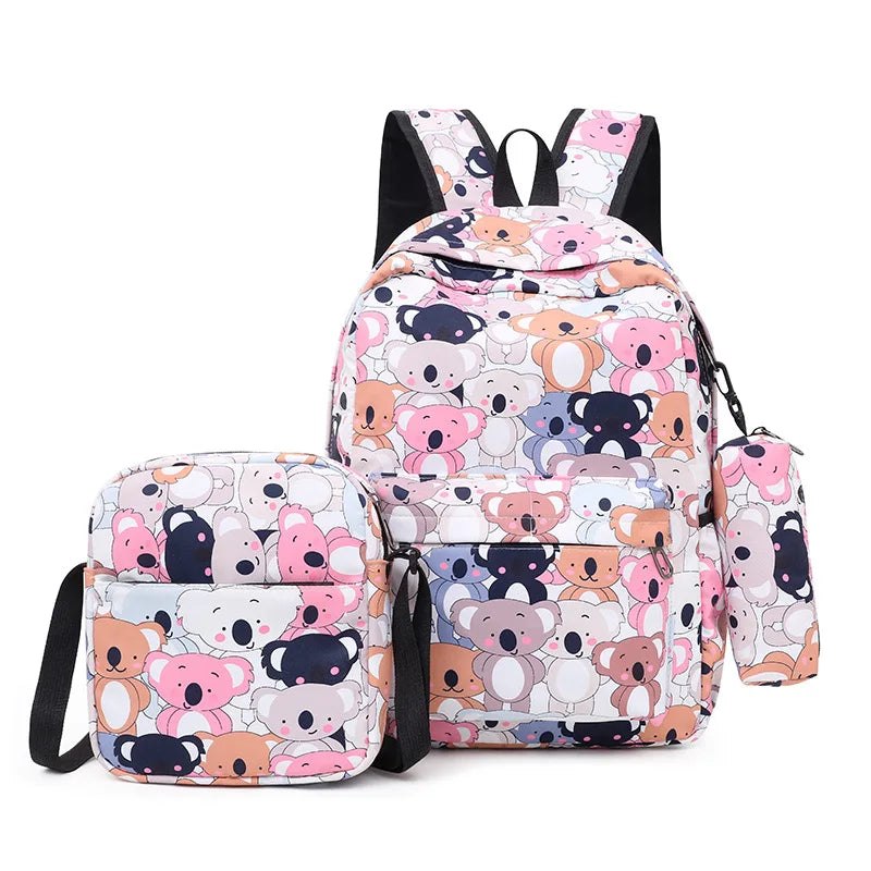 Waterproof Girls School Bags 3 pcs Backpacks Set Kids Travel Backpacks