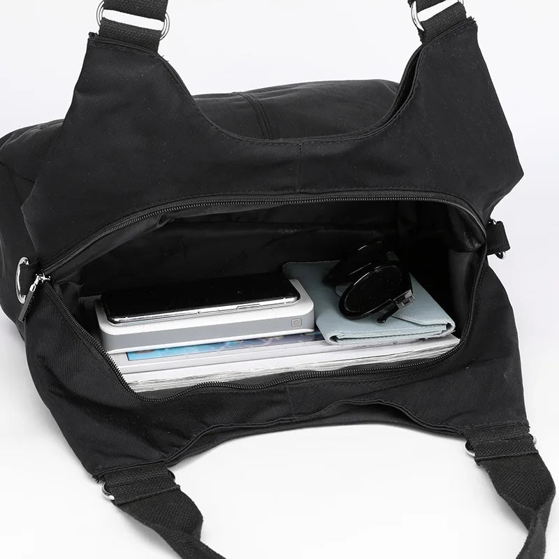 2023 Women Casual Nylon Tote Bag Lightweight Waterproof Large Capacity Handbag