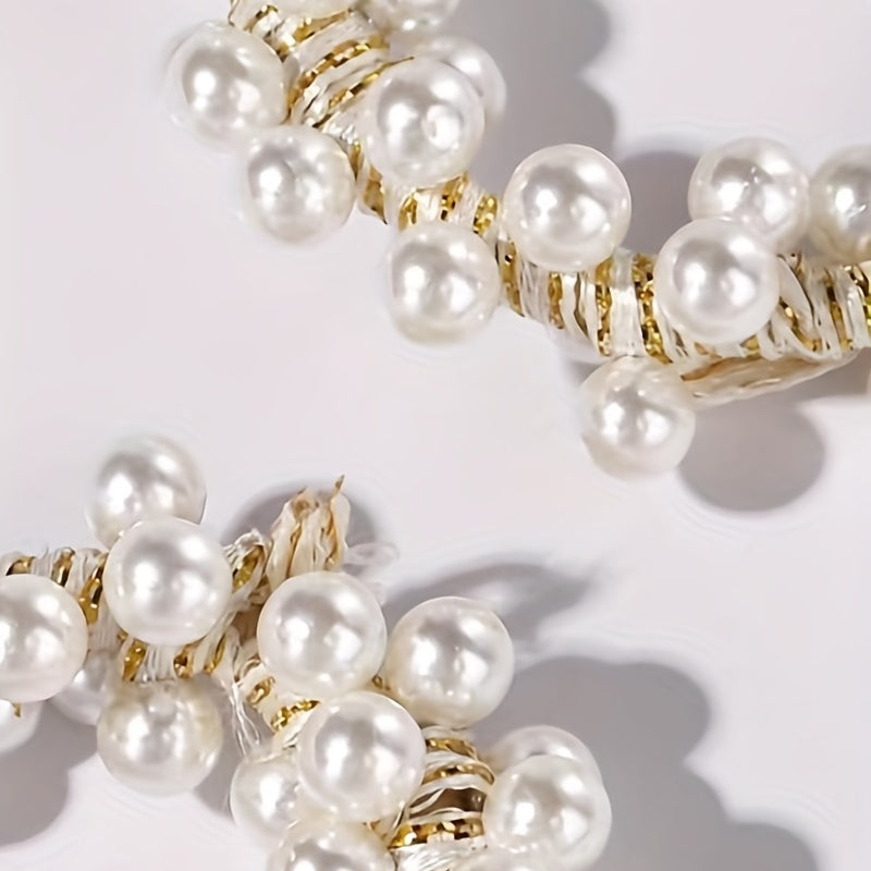 Faux Pearl Hair Tie Style Hair Rope Elastic Hair Ring Ponytail Holder