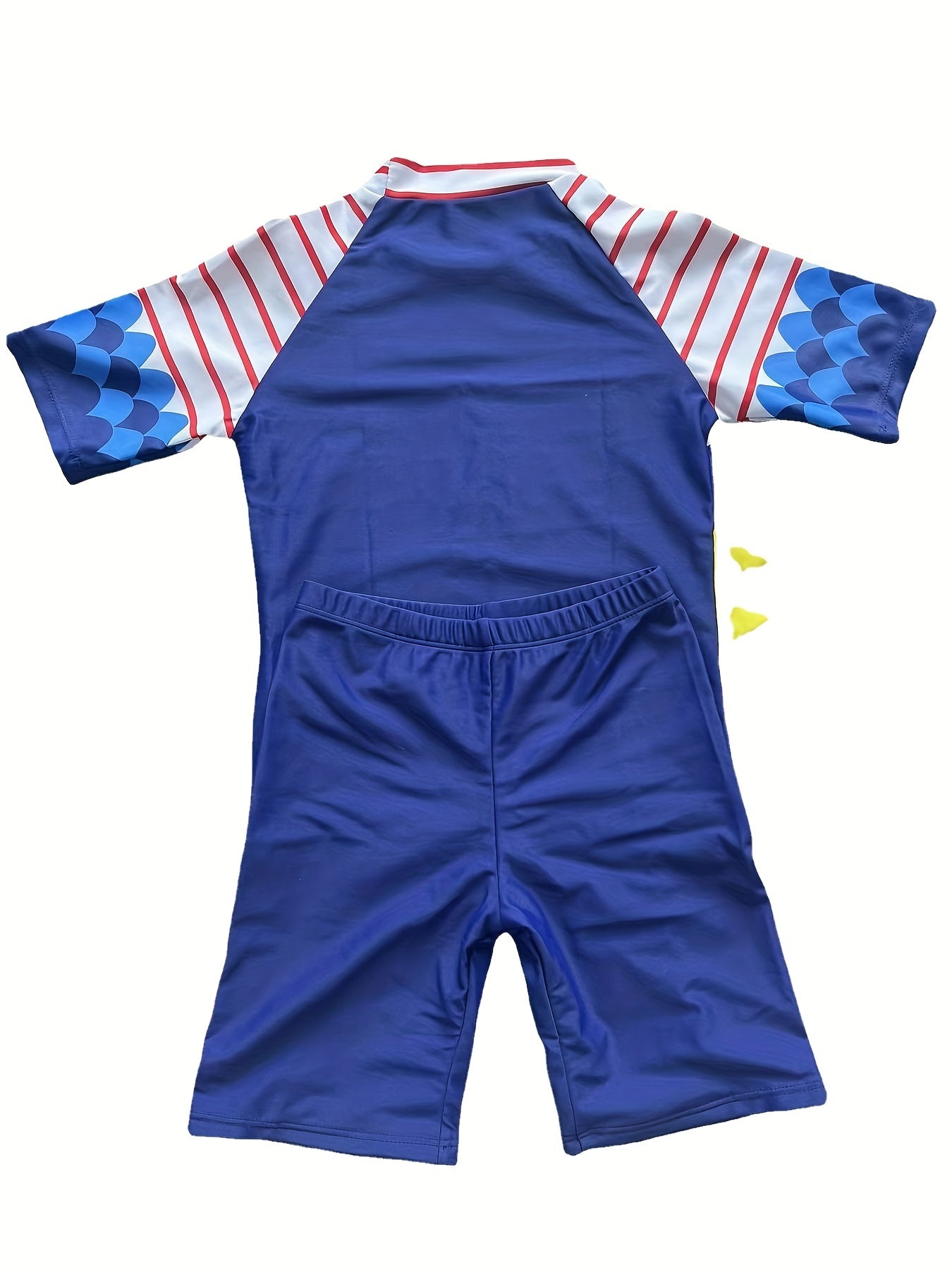 2pcs Boys Teen Shark Graphic Tshirt & Shorts Swimsuit For Summer Holiday