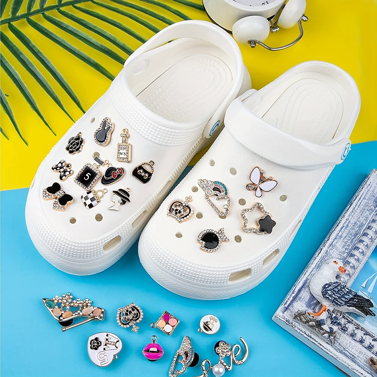 15Pcs Shoe Charms for Sandals Decor Girls Women Ladies