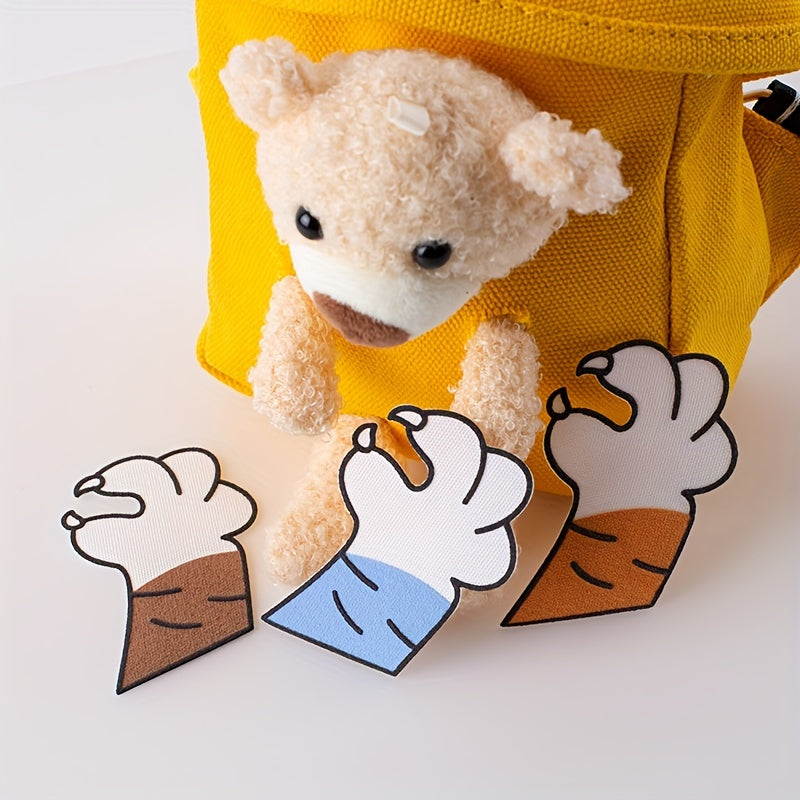 3pcs Dog Paw Cloth Stickers Patches Iron On Sew On Embroidered Applique
