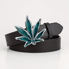 Maple Leaf Alloy Buckle Belt Casual Western Cowboy Belt