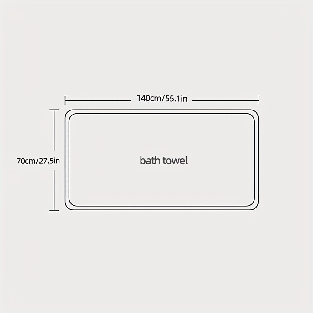 Extra Thick Non-Embroidered Bath Towel Orange Light - 70x55in