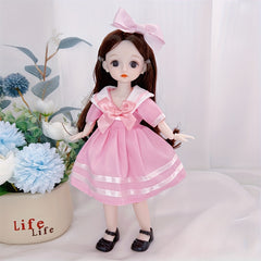 12 Inch BJD Doll Full Set With Clothes Shoes 30 Removable Joints DIY Toys