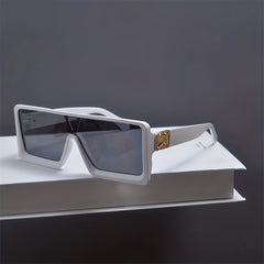 Flat Top Mirrored UV400 Sunglasses for Women Men
