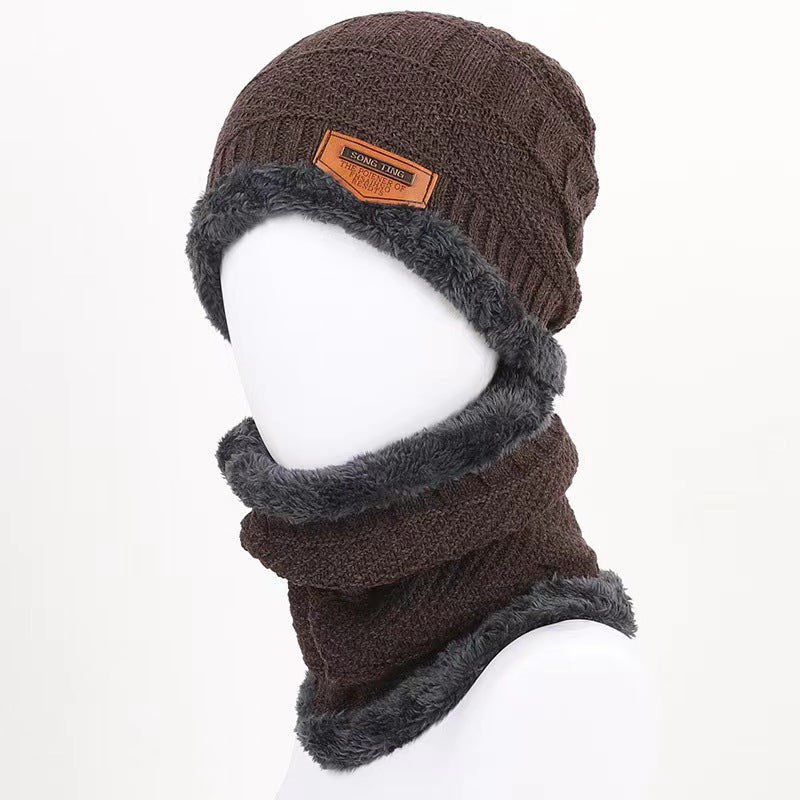 Winter Street Style Knitted Hat Scarf Cap