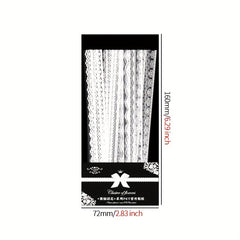 30pcs Waterproof Lace Stickers for Scrapbooking DIY Journals