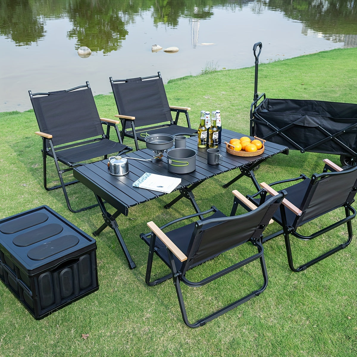 Portable Aluminum Folding Table with Carrying Bag for Indoor Outdoor Picnic