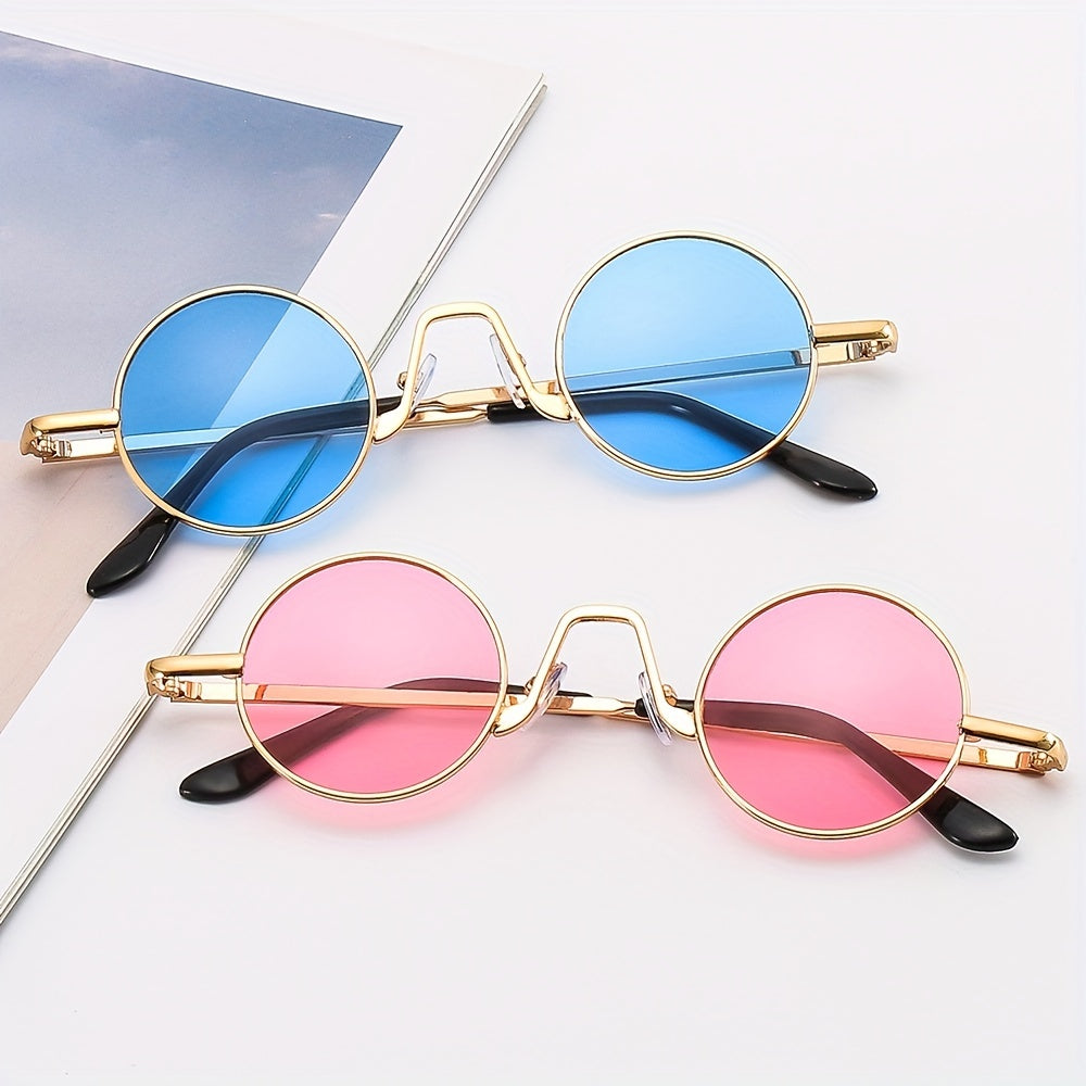 Retro Hip Hop Sunglasses Small Round Frame Funny Shades