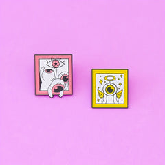Geometric Frame Ornament Brooch