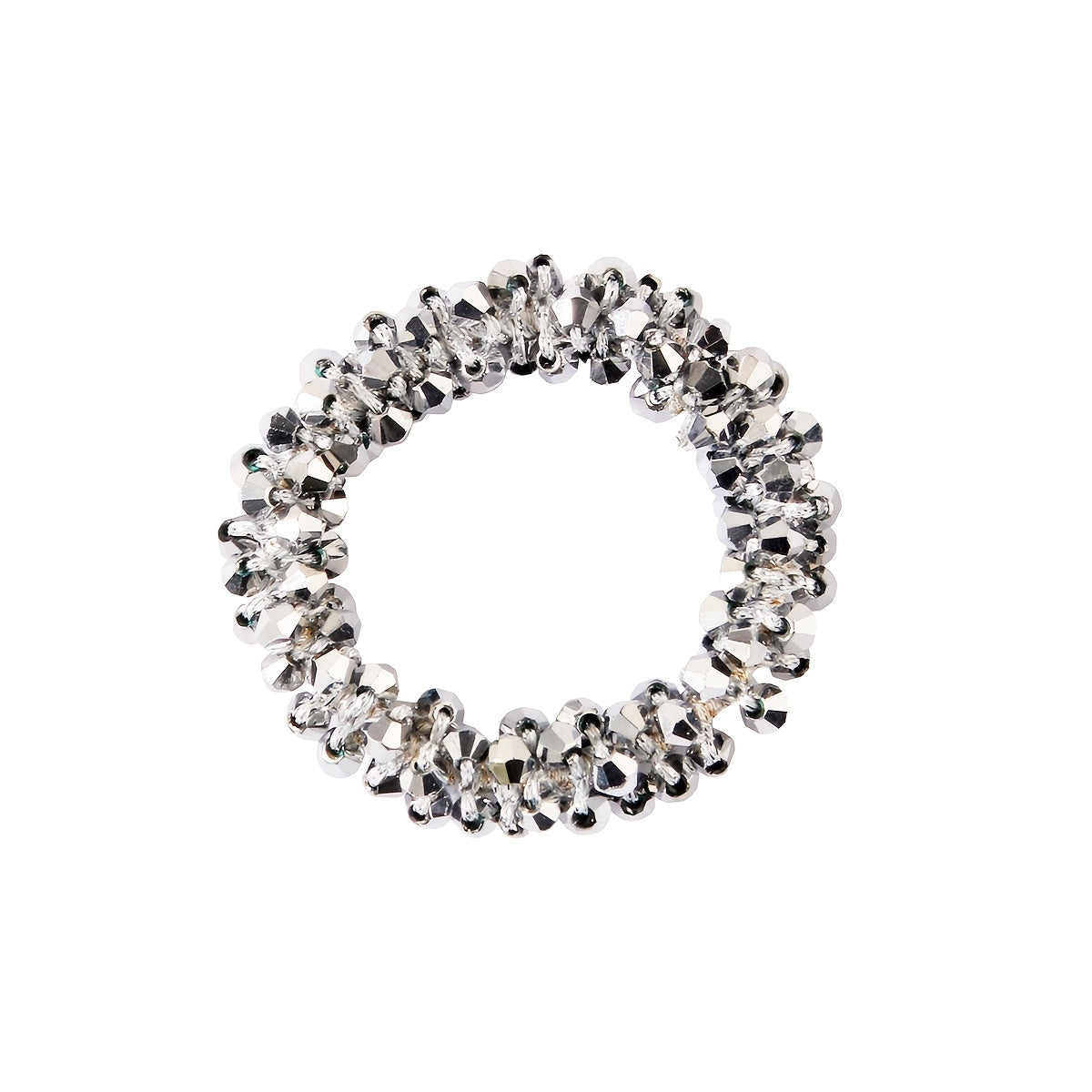Rhinestone Hair Tie Elastic Ponytail Holder for Women Girls