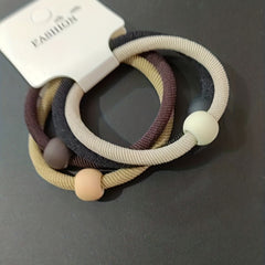 4pcs Beaded Hair Rope Ponytail Holder Hair Accessories