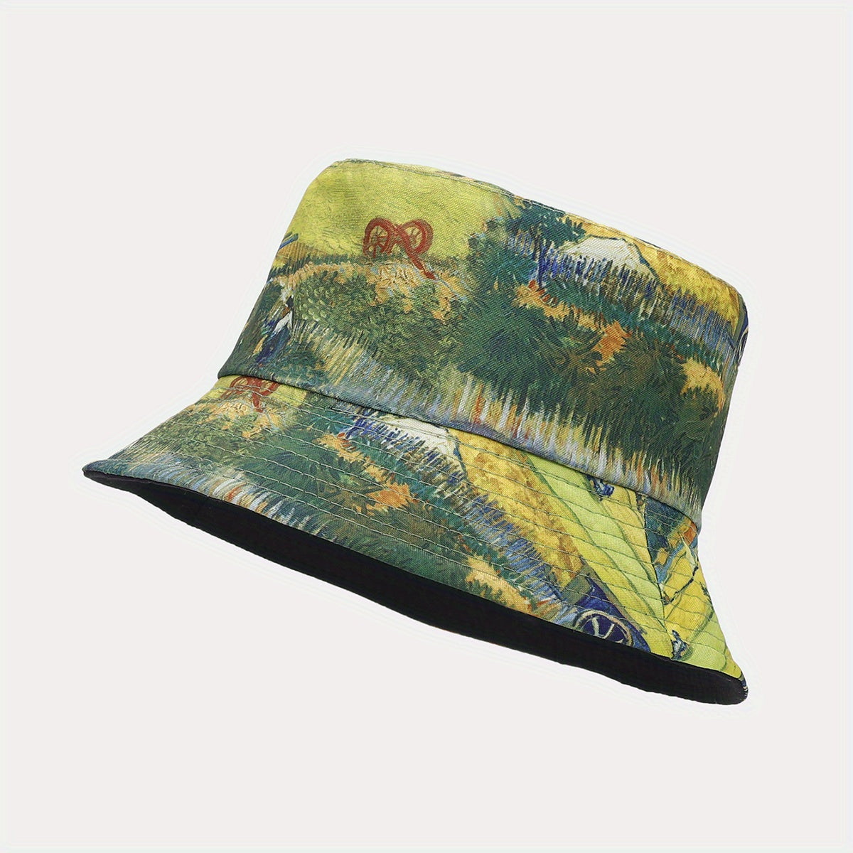 Oil Painting Fisherman Hat Bucket Hat Outdoor Sunshade Sunscreen