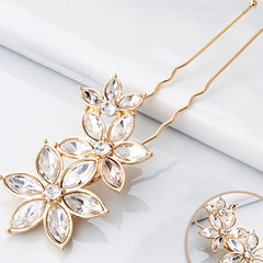 Rhinestone Hair Pins Star Floral Hair Accessories For Brides