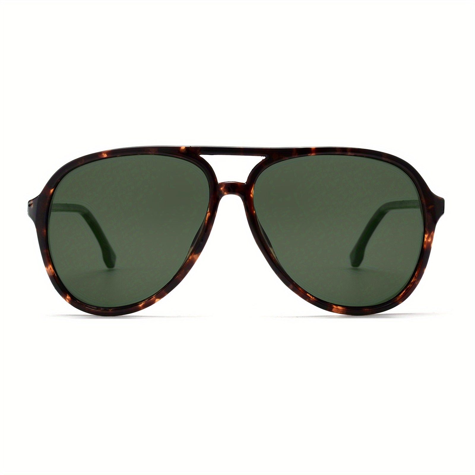 Oversized Polarized Aviator Sunglasses For Men UV Protection Green Lenses