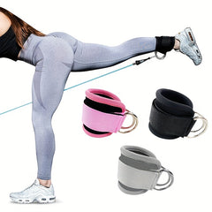 Adjustable Dumbbell Padded Ankle Strap Resistance Band Gym Kickback Cuffs