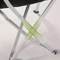 Ergonomic Folding Chair Aluminum Wood Armrest Portable Outdoor Camping