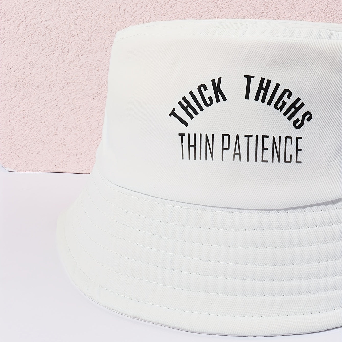 Thick Thighs Print Bucket Hat Unisex Beach Travel Sun Hat