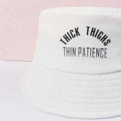 Thick Thighs Print Bucket Hat Unisex Beach Travel Sun Hat