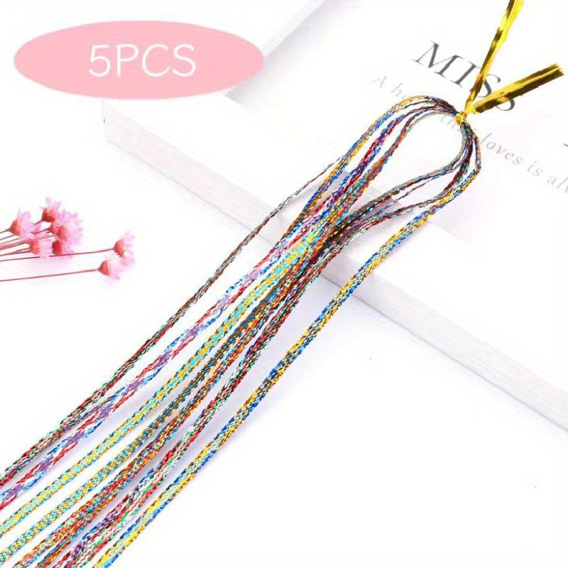 Y2K Luminous Hair Rope Rainbow Hair String