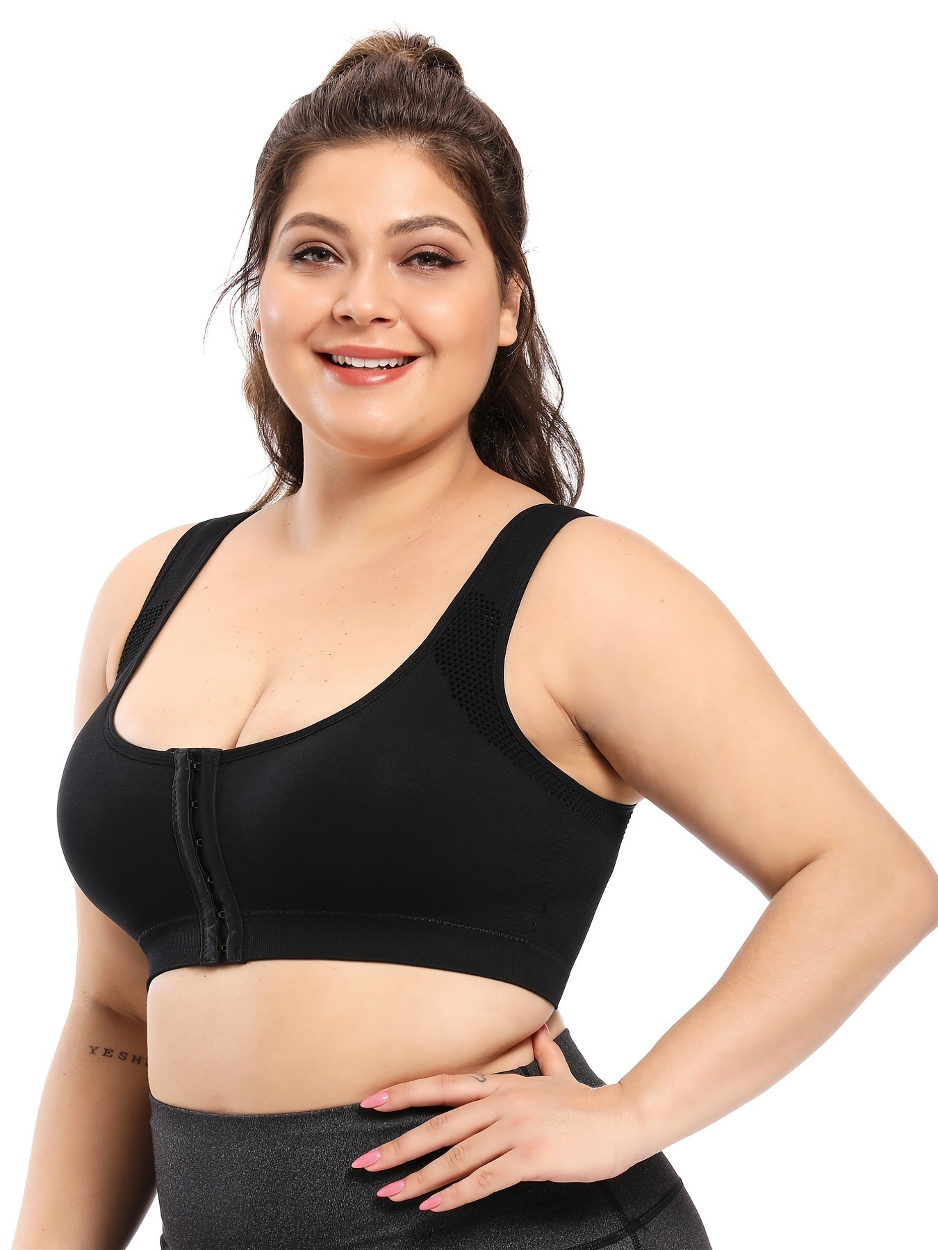  Seamless Sports Bra Women's Plus Back Support Top