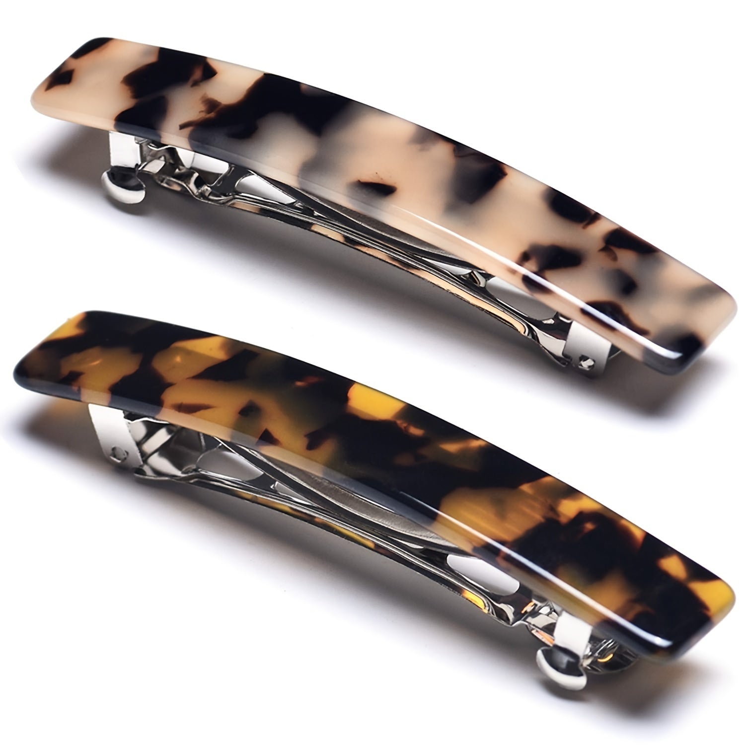 2pcs Tortoiseshell Hair Clip French Barrette Acetate Headwear