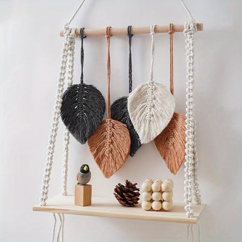 Bohemian Decorative Storage Board With Leaves 30cm