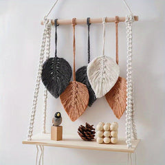 Bohemian Decorative Storage Board With Leaves 30cm
