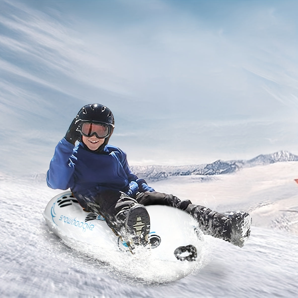 Winter Inflatable Snow Toy Skiing Circle With Handle Snow Sled