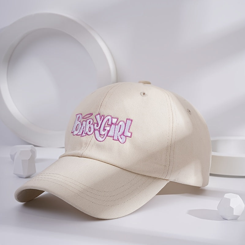 Solid Baseball Cap BABY GIRL Embroidery Sun Hat Casual Sports Hat