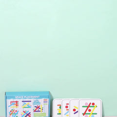 Wooden Rainbow Stick Thinking Puzzle Toy Matching Game Montessori 