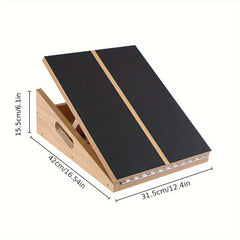Wooden Fitness Stretching Board with Adjustable Levels 42x31x5in