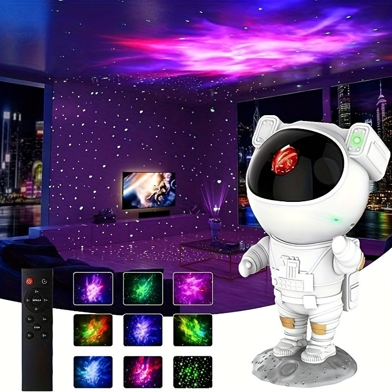 Astronaut Star Projector Night Light Nebula Remote Control