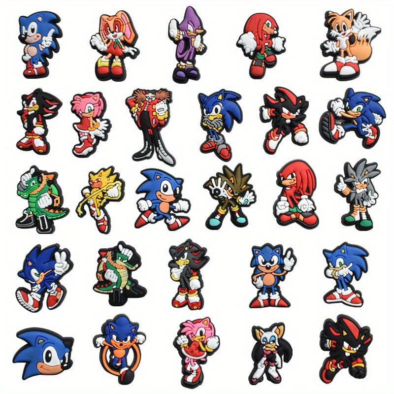 27pcs Anime Characters Shoe Charms for Clogs Jibts Bubble Slides Sandals