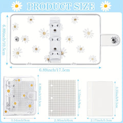Mini Transparent 3 Ring Binder Covers with 80 Sheets