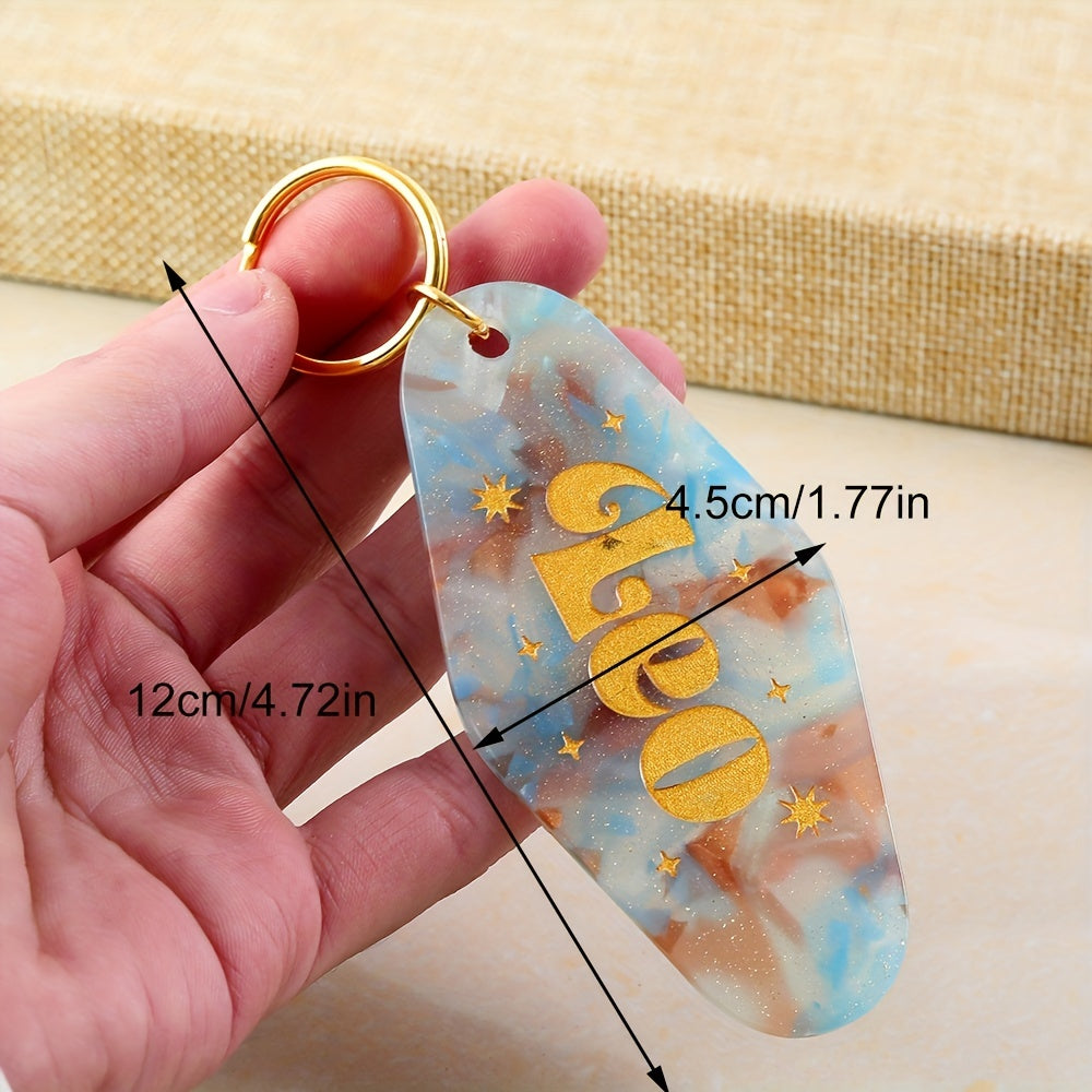 Zodiac Theme Key Tag Key Chain Bag Accessory Gift