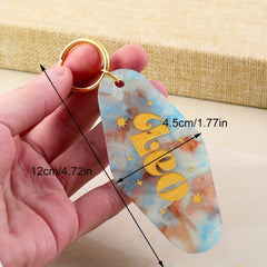 Zodiac Theme Key Tag Key Chain Bag Accessory Gift