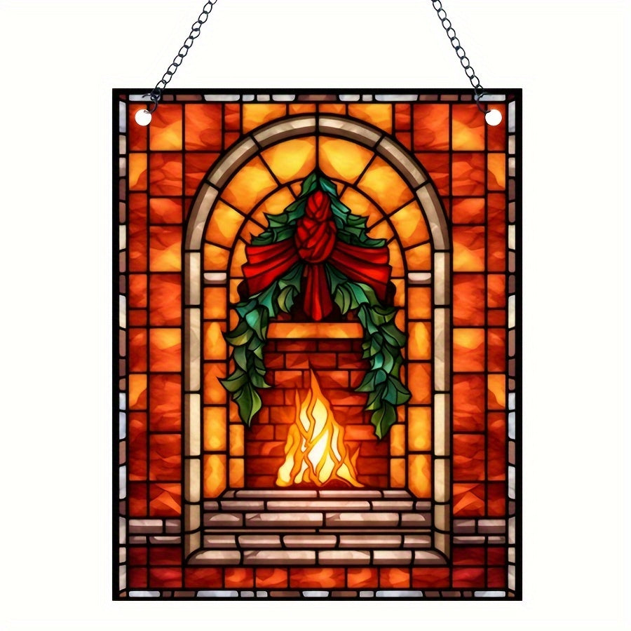 Alex Alien Christmas Room Warm Stove Home Window Decoration